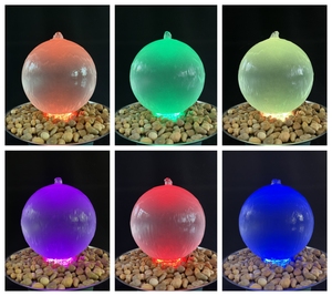 Decorazione del <span class=keywords><strong>giardino</strong></span> 20 pollici sfera acrilica fontana cascata sfera all'aperto sepolta acqua caratteristica con luce a LED <span class=keywords><strong>per</strong></span> cortile prato - Product Image 5