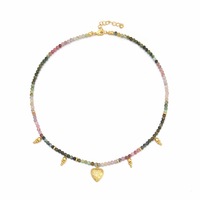 Ensemble collier et bracelet classiques en acier inoxydable pour femmes, plaqué or 18 carats, pierres précieuses labradorite, style tendance pour mariage