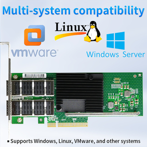 การ์ดเครือข่ายเซิร์ฟเวอร์แบบใช้สายภายใน 40G สำหรับ VMware HPC และ All Flash Storage อะแดปเตอร์ Dual QSFP+ PCIe X8 มีสินค้าในสต็อก การ์ด NIC 40G สำหรับ VMwa - Product Image 4