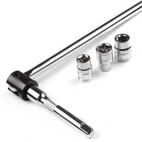 Clé à douille de 1/2 pouce avec tête flexible rotative, barre d'extension professionnelle, douille universelle pivotante