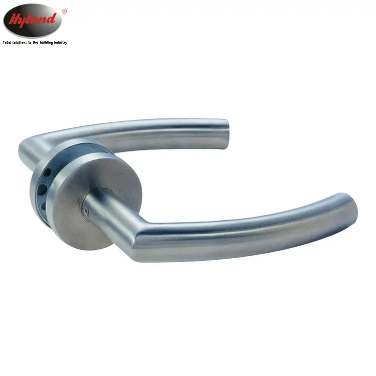 Tube lever types of door handle Hyland OEM LH1039 SS ET for internal wooden door, Stainless steel lever lock