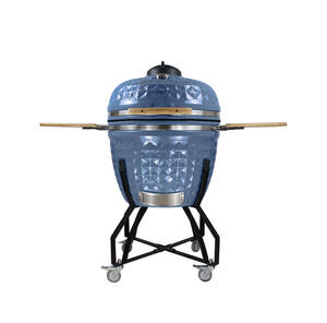 Barbecue <span class=keywords><strong>Kamado</strong></span> Céramique Moderne Premium 25,9 pouces avec Chariot en Acier Inoxydable et Allumage Électronique pour Usage Domestique et Extérieur - Grill, <span class=keywords><strong>Fumoir</strong></span>, Cuisson - Product Image 2
