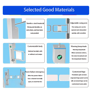 Nhận diện khuôn mặt & <span class=keywords><strong>RFID</strong></span> Acess kiểm soát turnstile cơ chế tự động Swing Barrier <span class=keywords><strong>Gate</strong></span> cho phòng tập thể dục - Product Image 4