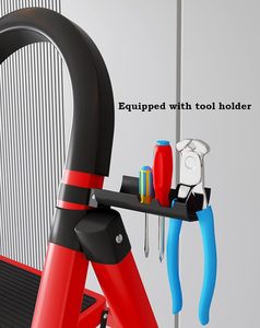 Échelle escamotable multifonctionnelle pliable 3-6 marches avec mains courantes, échelle domestique réglable - Product Image 3