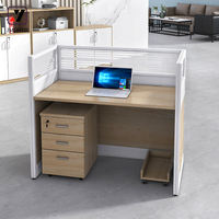 Poste de travail modulaire en bois moderne et durable avec cloison et design extensible