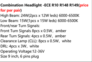 Faro Combinato LED Ben <span class=keywords><strong>Ling</strong></span> da 9 Pollici, Utilizzato per Caricatori Agricoli e Spazzaneve con Fari LED - Product Image 6