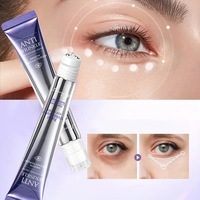 Crème Contour des Yeux Anti-Rides à Rouleau 20g Hydratante, Atténuante, Raffermissante pour les Rides Fines