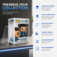 Boîte de présentation magnétique transparente en acrylique Funko Pop de 4 pouces, boîte empilable rigide pour figurines en vinyle de collection