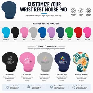 <b>Ergonomic</b> Mousepad Wrist Support Promo Business Gift Wholesale Custom Premium Mouse Pad With Logo - Product Image 3