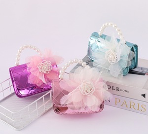 Nouveau sac à bandoulière pour filles, en maille perlée, petit sac à <span class=keywords><strong>main</strong></span> princesse pour enfants, avec chaîne, résistant à l'usure, antivol, accessoires - Product Image 6