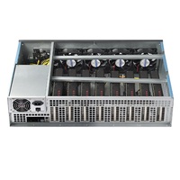 8Gppu Server Case B75 Motherboard I3-4130 CPU Rackmount Server 8 Card RX470 RX570 RX580 Chassis Server