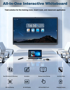 ไวท์บอร์ดอัจฉริยะแบบอินเทอร์แอคทีฟระบบแอนดรอยด์ ขนาด 86 นิ้ว ความละเอียด 4K สำหรับการศึกษา หน้าจอสัมผัส สมาร์ทบอร์ด จอแบนอินเทอร์แอคทีฟ - Product Image 3