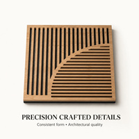 Panneau acoustique en bois à lattes, panneau acoustique mural géométrique, revêtement mural acoustique en bois décoratif personnalisé