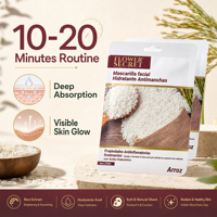 Masque SPA hydratant et illuminateur à l'eau de riz fermentée Flower Secret – OEM/ODM disponible, agences recherchées