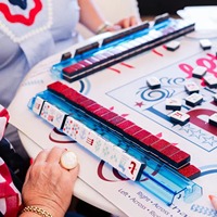 Les nouvelles tuiles de Mahjong américaines patriotiques en acrylique, 160 tuiles, pour 4 joueurs, jeu de luxe et élégant, cadeaux, produits de divertissement pour adultes