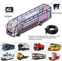 12V-36V Kit de moniteur de caméra de recul de camion véhicule robuste étanche Vision nocturne grand Angle caméra de cabine de recul écran de 7 pouces