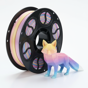 Filament d'impression 3D, fabricant de filaments d'impression 3D, couleur macarons arc-en-ciel, consommable d'impression 3D, filament PLA multi-couleurs, filament imprimé en soie, logo personnalisé - Product Image 1
