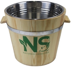 Seau en bois massif personnalisé avec votre logo - Product Image 1