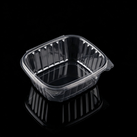 Boîte alimentaire en plastique PET transparente jetable avec couvercle, 32 oz, conteneur blister, étanche, empilable, qualité alimentaire, pour chewing-gum et gelée en vrac