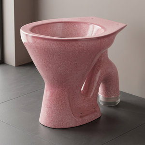 WC moderne en céramique Vitrosa bleue avec siphon S/P, ensemble de toilettes européennes - Product Image 4