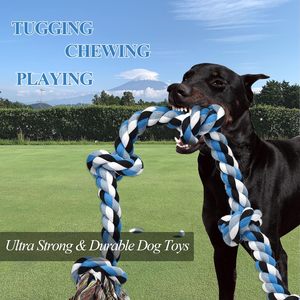 Büyük Irk Köpekler İçin Yok Edilemez Pamuk Halat Halat Çekme Oyuncağı Diş Temizliği İçin - Product Image 1