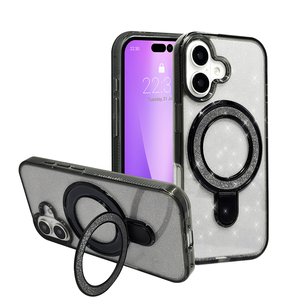 Electroplate Foldable Multi Colors Phone Case Magnetic Ring <b>Stand</b> Wireless Charging Card Holder Sports for for TPU+PC - Product Image 1