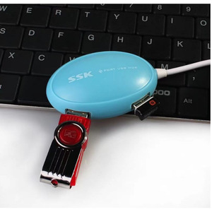 เอสเอสเค 4 พอร์ตยูเอสบีฮับยูเอสบี 2.0 พลาสติกสำหรับขยายคอมพิวเตอร์ - Product Image 3