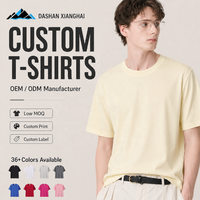 T-shirt 100% coton 230 GSM avec logo, impression de logo personnalisé, t-shirts pour hommes en gros, t-shirt uni personnalisé de haute qualité, homme