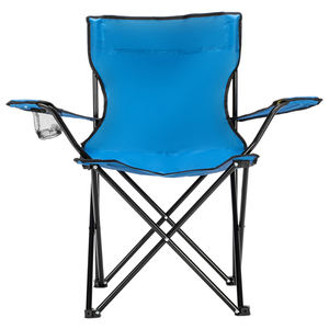 32x19x31in Blue Garden Camping <b>Chair</b> with Stainless Steel Frame Portable Outdoor Furniture in Oxford Cloth - Product Image 5