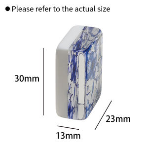 <span class=keywords><strong>Mahjong</strong></span> américain en acrylique à 2 couches, motif floral bleu personnalisé, gravé, idéal pour les soirées et le divertissement – Vente chaude - Product Image 3