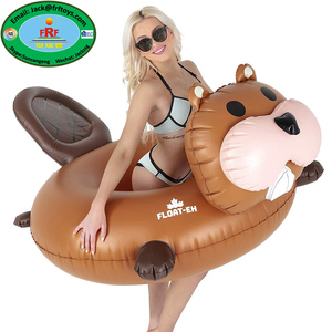 Flotador Inflable de PVC con Forma de Animal Personalizado para Fiestas de Verano, Flotador de Piscina con Forma de Castor - Product Image 1