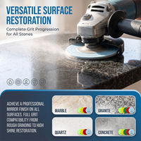Disque de polissage diamanté alvéolé de qualité supérieure 4'' (100 mm), abrasif humide à liant résineux pour granit, marbre, pierre, grain 50-3000
