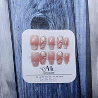 Faux ongles à presser 90Silk Ribbon Wearable Pure Desire Nail Art, élégants, effet blanchissant, amovibles