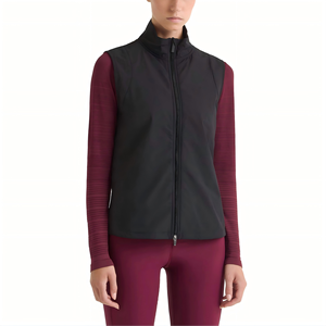 <strong>Women's</strong> Casual Woven Softshell <strong>Fleece</strong> Vest with Zipper Stand Collar Wind Resistant Breathable Warm Outerwear <strong>Gilet</strong> - Product Image 2