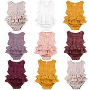 Venta al por mayor, <span class=keywords><strong>precio</strong></span> de fábrica, Seersucker estilo bebé niños ropa de verano recién nacido ropa de bebé mono ropa de bebé - Product Image 1