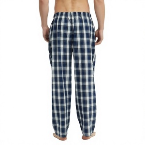 Pantalon de pyjama en coton 100% de haute qualité, personnalisé, en gros, OEM, doux, léger, avec poches, pantalon de pyjama à carreaux pour hommes - Product Image 3