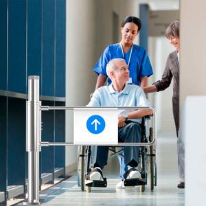 Süpermarket kol turnike paslanmaz çelik giriş ve çıkış güvenlik salıncak turnike bariyeri - Product Image 5