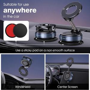 Support de téléphone de voiture avec logo personnalisé 360 °   Support de téléphone <span class=keywords><strong>Tesla</strong></span> réglable et pliable 2026 MagSafe en alliage de zinc pour voiture - Product Image 4