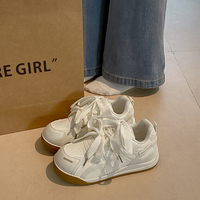F8256 Nouvelles Chaussures de Marche pour Femmes en Gros, Baskets Blanches Plates Polyvalentes Tendance Automne, Chaussures de Sport Décontractées pour Étudiantes