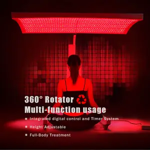 Gyms Rumah Penuh Tubuh 6000W 660nm 850nm dengan Desain Kurva Speaker Stander Bermotor Lampu Merah Terapi Bed Panel untuk Salon Kecantikan