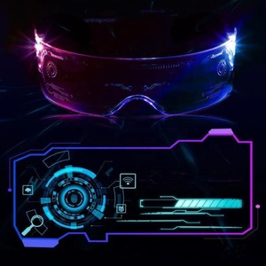 Kacamata Laser pesta dengan layar Rave wanita Custom Up Light 3D Laser bercahaya pesta Neon Promosi kacamata Remote control - Product Image 4