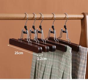 Cintre multifonctionnel en <span class=keywords><strong>bois</strong></span> pour pantalons Cintres pour extensions de cheveux Jupe pour vêtements Cintre en <span class=keywords><strong>bois</strong></span> - Product Image 4
