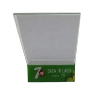 Support de table transparent en acrylique pour menu, certifié CE, avec option de logo