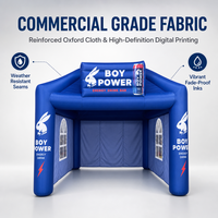 Tente de bar à boissons gonflable bleue personnalisée, kiosque gonflable pour promotion en extérieur, tente de stand gonflable pour la promotion de marques de boissons énergisantes