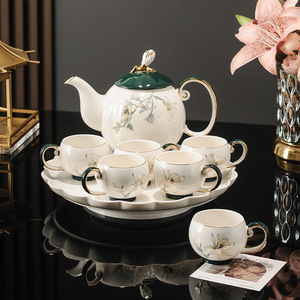Chinese Style Luxury <b>Tea</b> Set 2026 New Ceramic Water Cups Home Living Room Teacup Gift <b>Box</b> For Elders - Product Image 4