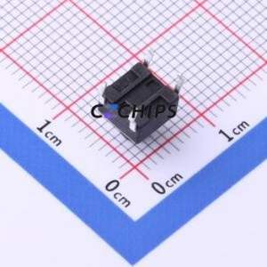 TC-6610-6.5-260G Tactile Switch Through hole-4P,6x6mm Switch Single Pole Single Throw Round Button 2.6N Through Hole - Product Image 2