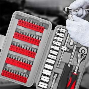 68 pièces clé à douille rapide mot croix hexagonale prune tournevis kit d'outils <span class=keywords><strong>de</strong></span> réparation automatique - Product Image 6