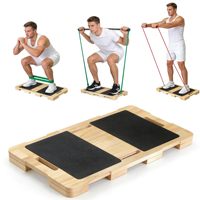 Plataforma de Madera para Bandas de Resistencia, Base para Ejercicios de Fitness, Tabla de Ejercicios para Gimnasio en Casa