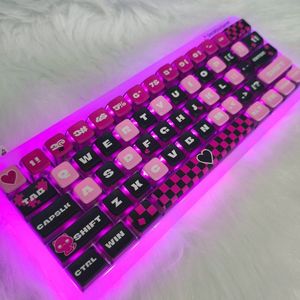 Bánh pudding Keycaps PBT tỏa sáng thông qua Keycaps 125 phím thiết lập tùy chỉnh chính mũ thiết lập OEM hồ sơ phổ 100% bàn phím - Product Image 4