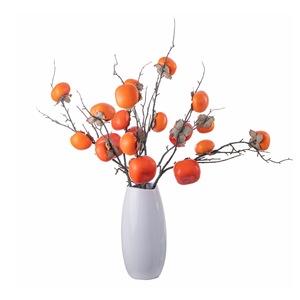 Branches artificielles de kaki CallaFloral en mousse, couleur orange, pour décoration de mariage, style INS - Product Image 3